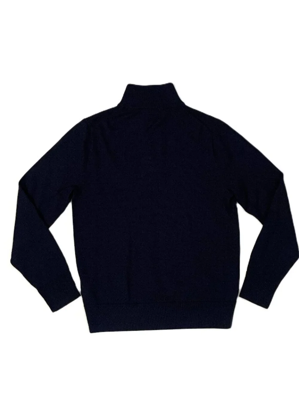 J.Crew Quarter Zip Sweater Men Small Merino Wool Blend Navy CA562 Lightweight